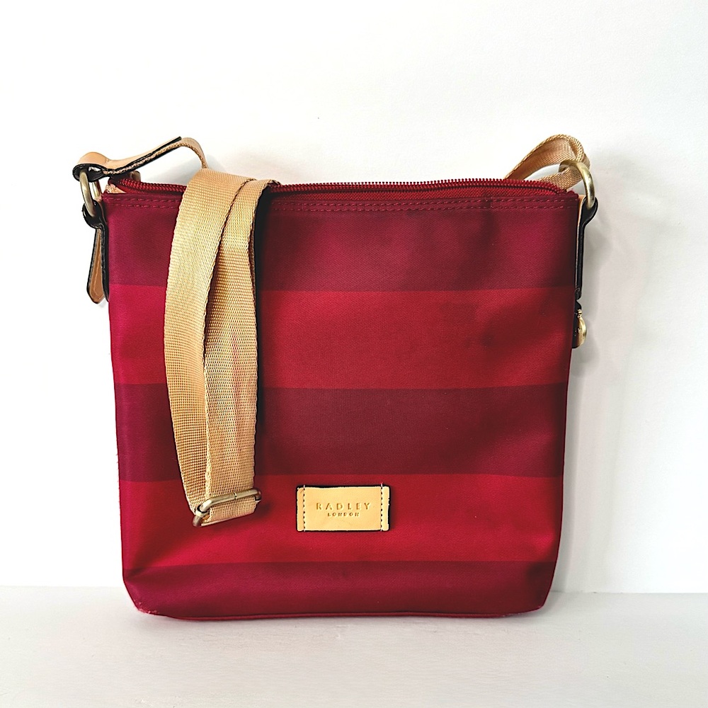 Radley London Pink Red Stripe Shoulder Bag – Functional & Stylish!